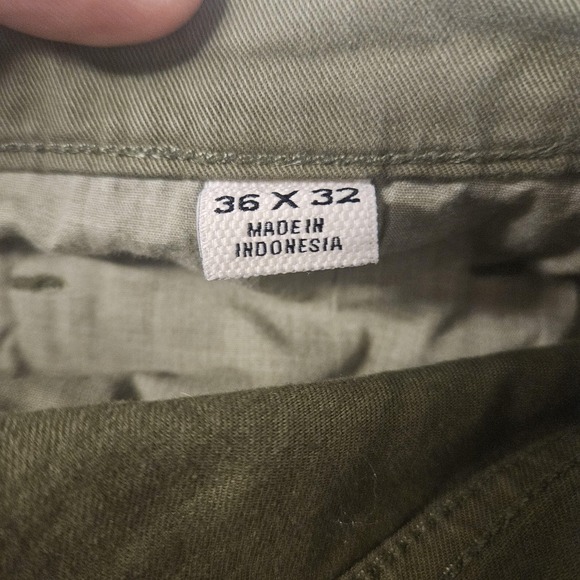 Flint And Tinder Pants Mens 36x32 Green Tapered Fit 5 Pocket Chino Casual - Picture 4 of 9